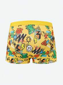 Bộ 5 chiếc quần lót nam tuổi teen, quần boxer co giãn thoải mái, in họa tiết graffiti thời trang. - Nhiều màu - Xem 3