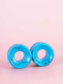 一对时尚波西米亚复古摇滚风天然石镂空耳扩，男女皆宜，适合日常佩戴和聚会，是馈赠佳品。 - Ear gauge - 查看 33