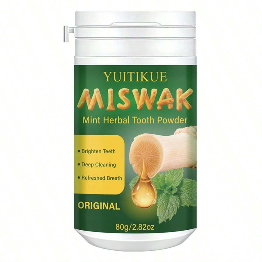 80克薄荷草本牙齿美白粉，温和薄荷清新，保护和增强牙釉质，敏感牙齿护理，日常口腔卫生 - 薄荷草本牙粉 - 查看 1