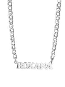 Personalized Custom Name Necklace For Women Pendant Chain Birthday Jewelry Gifts Sideways Name Choker - Multicolor - View 5