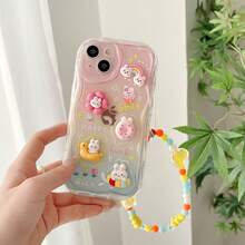 Newmine Novelty Case: 3D Wavy Cute Bunny Phone Case/Bracelet Protector With High-Value Cartoon Design And Drop-Proof Features. - Multicolor - View 82