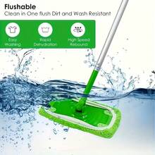 Mop Pad - Reusable Super Microfiber Wet/Dry Mop Pad, Durable And Easy-To-Use Design, Perfect For Wet And Dry Floor Cleaning, Washable Replacement Pad, Suitable For Floors, Vinyl - Mop Not Included - Green - View 6
