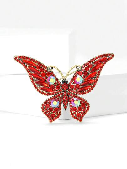 Luxury Rhinestone Butterfly Brooches - Fine Insect Pins For Women Unisex Casual Party Jewelry Accessories / Friends Gifts Badges Decoration