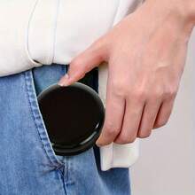 2-In-1 Car Coin Holder With Built-In Mirror, Portable Euro Coin Organizer, Durable Plastic Case, Fits Standard Cup Holders, Compact & Practical, Ideal For Vehicle Use, Black Tone, Perfect For Road Trips & Daily Commutes, Great Holiday Gift - A - View 7