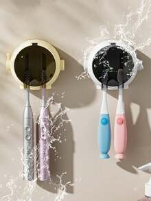 1pc Toothbrush Holder, Creative Cute Astronaut Shaped Waterproof Bathroom Wall Mount Toothbrush Storage Rack, Lovely Bathroom Organizer, Christmas/New Year Gift, School Supplies - Multicolor - View 9