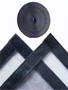 黑色防蚊纱窗，自粘式窗户蚊帐，夏季防虫门，窗户蚊帐 - 黑網黑邊 - 查看 7