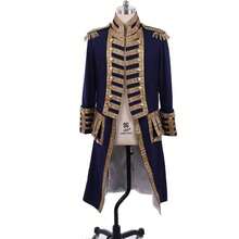 Men's 18th Century Colonial Military Tailcoat Costume Medieval Regency Tailcoat Jacket - 藍色 - 查看 2