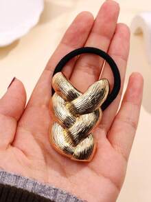 Exaggerated Personalized Criss-Cross Braided Hair Scrunchie, Elastic Hair Tie For Ponytail - Multicolor - View 7