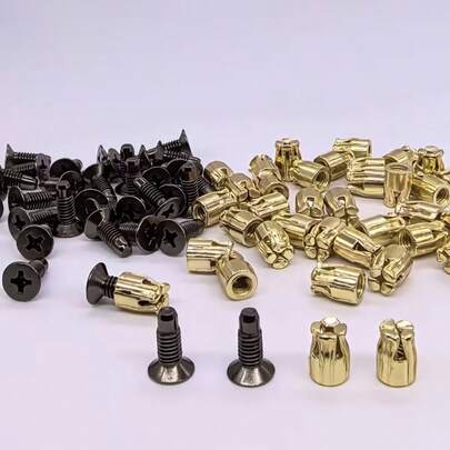 36/80/140 pezzi Inserti a cerniera riutilizzabili, set di dadi pre-incorporati, dadi pre-incorporati M4, parti di riparazione per cerniere di ante di mobili, adatti per il fissaggio di pannelli di porte, hardware per porte, kit di riparazione di mobili, installazione incorporata, design classico, elementi di fissaggio durevoli, parti resistenti alla ruggine, metallo vintage