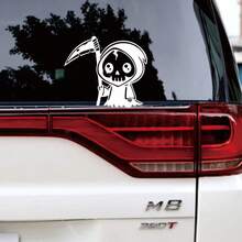 Popular Car Stickers, Creative Mini Grim Reaper Stickers, Cute Grim Reaper Stickers For Car Body, Rear Glass, Fuel Tank Cover, Side Windows, Scratch Cover, Waterproof, Sunproof, No Residue - Cute Grim Reaper - View 6