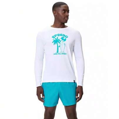 Speedo Men's Long-Sleeve Graphic Print Swim T-Shirt |  | Men Athletic Swimwear