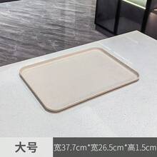 1pc Rectangular Serving Tray, Small Size (6*9 Inch), Plastic Dinnerware Tray For Restaurant, Kindergarten, Home Use, Kitchen Supplies Back To School - Beige - View 12