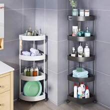 1pcBathroom Corner Shelf, Corner Shower Caddy, 5-Tier Storage Rack,Plastic Bathroom Shelf, Black Corner Rack, Plastic Storage Tower,Space Saving Bathroom Organizer, Freestanding Corner Shelf, Multi-Tier Storage Unit,Easy Assembly Shelf, No-Tool Bathroom Rack, Free Standing Corner Unit - 查看 9