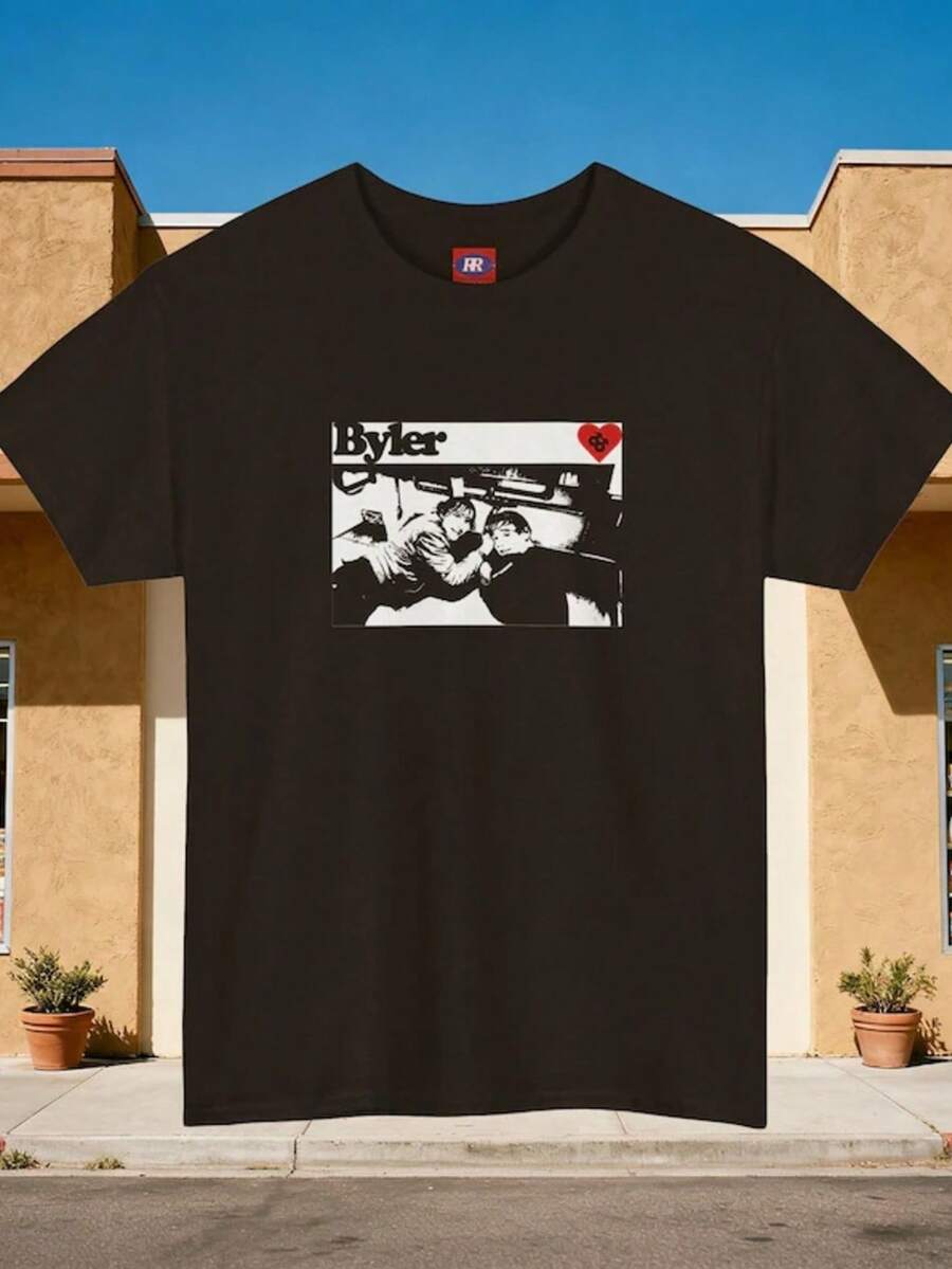 Stranger Byler Unisex T-Shirt (Dark Colours Available) Will & Mike T-Shirt Fandom Clothing - màu đen - Xem 1