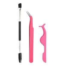 Kit de extensión de pestañas 3 en 1 con pinzas, rizador y cepillo con caja de almacenamiento - 3 piezas/juego - Ver 9