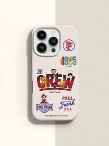 Ốp lưng điện thoại silicon lỏng chính hãng Paul Frank, chống sốc toàn thân, bảo vệ camera, họa tiết hoạt hình khỉ, gấu, thỏ, hươu cao cổ, mèo, chữ số và chữ cái, thiết kế mới, tương thích với iPhone 13/14/15/16/17 Pro Max - Nhiều màu - Xem 2