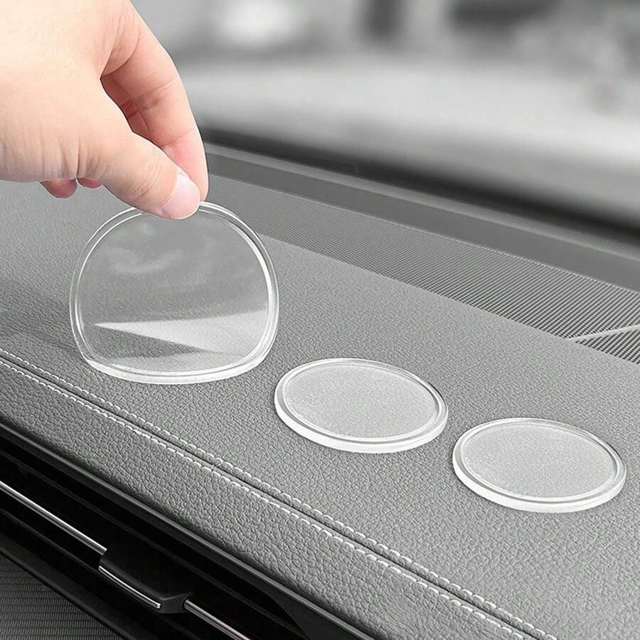 Bộ 3 tấm lót chống trượt cho bảng điều khiển ô tô, miếng đệm silicon dính có thể tháo rời, miếng đệm keo tự động đa chức năng. - miếng dán silicon - Xem 1