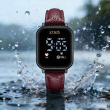 ZOEA Couple Digital Watches - 科雷亞-紅酒/現金-黑 - 查看 4