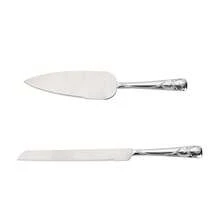 Heart-Shaped Stainless Steel Romantic Embossed Wedding Heart Shape Antique Cake Knife And Server Set - View 9