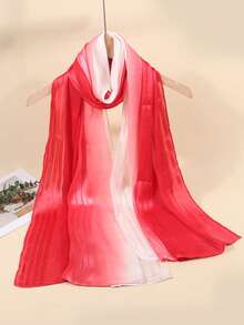 1pc/Pack All-Season New Lightweight Chiffon Gradient Color Long Scarf Shawl Sun Protection Hijab For Women, Suitable For Daily Use - Multicolor - View 14
