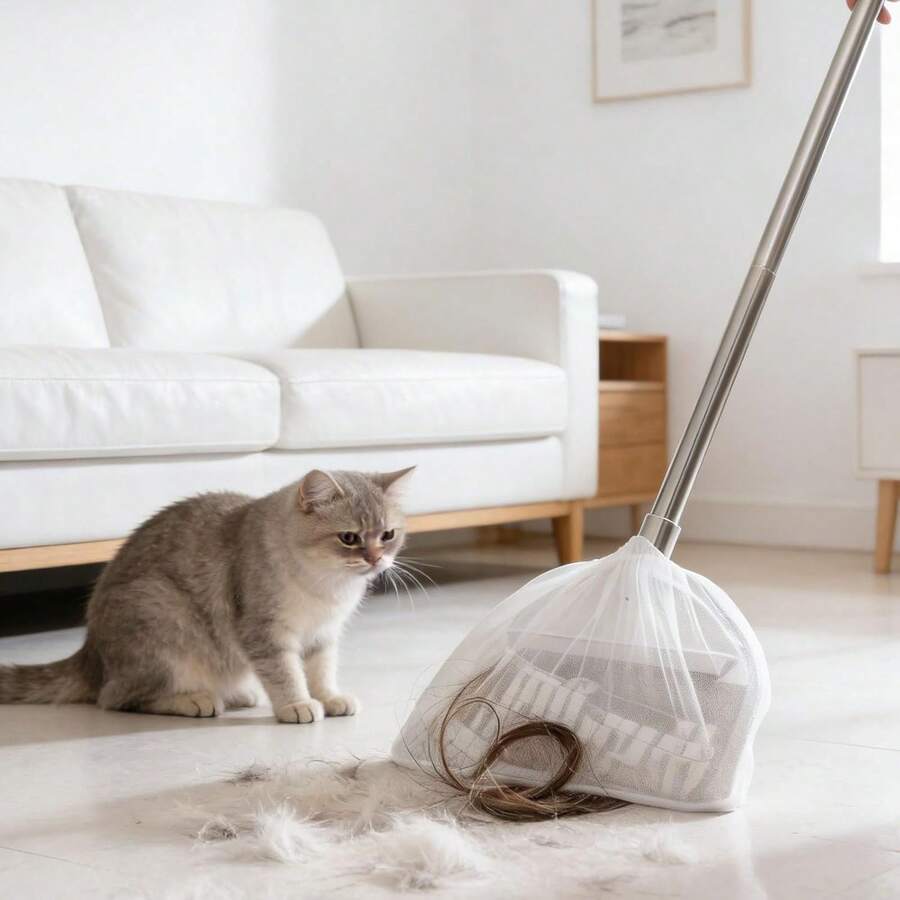 50/100pcs Disposable Broom Covers, Multi-Purpose Cleaning Broom Sleeves, Can Capture Dust And Pet Hair, Elastic Fit, Easy To Put On And Take Off, Keep Hands Clean - White - View 1