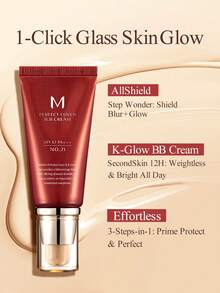 MISSHA M Perfect Cover BB Cream, 50ml, Lätt och andningsbar, Skapar en naturlig makeuplook, Återfuktande makeupprimer, SPF42, Full täckning, Anti-aging - #23 Naturbeige - Visa 7