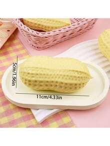 仿真挤压花生硅胶减压玩具感官解压装置，适用于办公室放松/聚会互动场景，创意花生挤压玩具，用于缓解压力，适用于办公室、学校，是生日、节日、家庭聚会的理想礼物。 - 彩色 - 查看 2