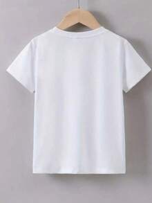 Camiseta Infantil Urso oculos escuro Bravo Blusa de manga curta infantil com estampa - Branco - Visão 2