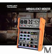 Mezclador de Audio 4 Canales Bluetooth USB con Alimentación Fantasma - Tipo de Enchufe A USA (110-127V) - Ver 4