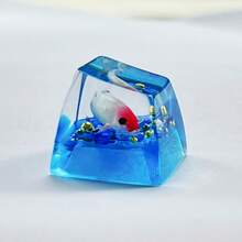 1pc Resin Drop-Gel Transparent Personalized Koi Fish Goldfish Keycaps For Underwater World Cross-Axis Mechanical Keyboard Keycaps - 1 Piece - View 13