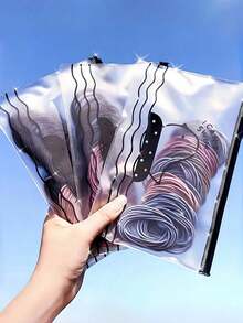 300pcs/Set Brown Tone Hair Scrunchies Combo, Includes Dark Blue, Light Pink, Gray, Brown And More Colors, Suitable For Girls, Women And Men, High Elasticity Design, Repeated Stretching Won't Deform, Secure Hair Styling. Suitable For Daily Commute, Sports, Fitness, Casual Gatherings To Easily Create Fashionable And Neat Hairstyles. ,Ponytail Holders ,Hair Elastics ,Hair Rubber Bands ,Hair Rope ,Elastic Hair Tie Elastic Band - 多色-1 - 查看 6