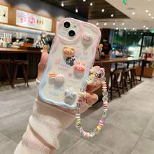 Newmine Novelty Case: 3D Wavy Cute Bunny Phone Case/Bracelet Protector With High-Value Cartoon Design And Drop-Proof Features. - Multicolor - View 100