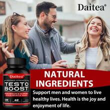 Bcuelov Testo Boost - With Magnesium, Zinc, Tribulus, Chrysin - Support Performance & Overall Body Health - 120 Capsules - 1 Bottle - View 4