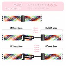 Folding Magnetic Buckle Strap For Apple Watch 11, 10, Series 9, 8, SE, 5, 6, 7 - 46mm, 42mm, 45mm, Ultra 49mm, 44mm, 41mm Braided Bracelet Band - Multicolor - View 5