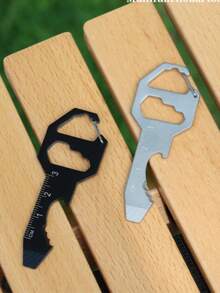 2pcs Multi-Functional Mini Keychain, Bottle Opener, Ruler, Hex Wrench, Flathead Screwdriver, Compact & Portable Mini Tool - One Size Fits All - View 7