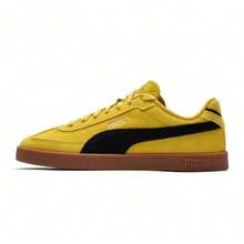 Men's Puma Club II Era Suede Dazzling Yellow-Puma Black (400717 29) - 黃色 - 查看 1