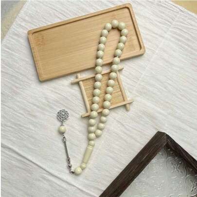 1pc Ramadan 12mm Acrylic 33 Beads Tasbih Prayer Beads Bracelet, Ramadan Meditation