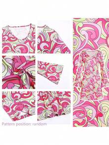 70s Retro Hippie Set For Girls And Women(Pattern Position Is Random)For Christmas Parties,  Going Out Outfit Halloween - Pink - View 11
