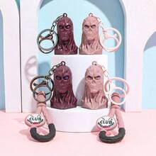 1个卡通怪兽故事硅胶钥匙扣，创意可爱包包挂件，汽车钥匙链，款式随机，适合作为新年、情人节、复活节礼物 - 彩色 - 查看 6