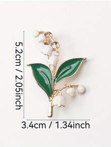 1pc Lily Of The Valley Flower Decor Brooch, Suitable For Outdoor Wear - Multicolor - View 3