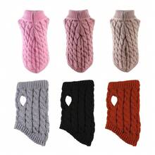 1pc Soft Knitted Pet Sweater, Warm Pullover Design, Windproof & Cold-Proof, Suitable For Daily Wear Of Small Cats And Dogs - Multicolor - View 4
