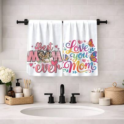 2/4/6pcs Mother's Day Themed Dish Towels, Super Absorbent Microfiber Modern Cloths, Cooking And Baking Tea Towels, Dish Cloths, Cleaning Rags, Hand Towels, Highly Soft And Absorbent, Kitchen Decor, Gifts For Neighbors, Moms, Birthdays, Housewarming For Friends, Kitchen Essentials, Daily Necessities, Mother's Day Gifts
