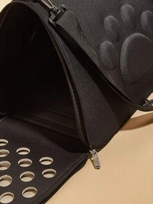 1个新款宠物背包，大容量双肩手提宠物包，透气狗狗背包 - 灰色 - 查看 7