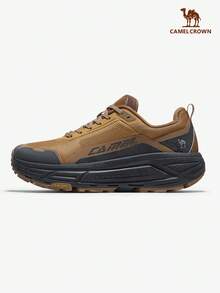 CAMEL CROWN New Men's Running Shoes, Comfortable & Breathable, Non-Slip & Durable, Multi-Functional Casual Sports Shoes, Suitable For Outdoor Activities In Autumn/Winter - Checkered Brown/Castle Gray - View 1