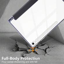 适用于 Galaxy Tab S11 Ultra 2025 (14.6 英寸)/S11/S10+ 12.4 英寸/S10/S9+ 12.4 英寸/S9/A11+/A11/A9+/A9/A8/A7/S6 的透明亚克力平板电脑保护套，采用笔槽设计，支持智能休眠/唤醒功能，休闲/简约风格 - 黑色 - 查看 3