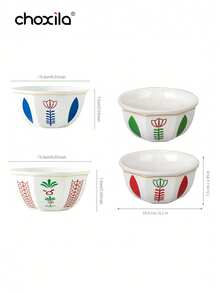 choxila 一套中东风格甜点碗/杯（郁金香或椰子树图案），可用作托盘，盛放客厅茶几上的零食和水果。高品质托盘，适合家庭聚会、下午茶、卧室、客厅和酒店使用。 - 甜點碗 - 查看 4