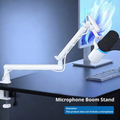 2026 Upgraded Microphone Suspension Boom Arm With Cable Management, Low-Profile Desk Mount 360° Rotatable Holder Suitable For SM7B, MV7, AM8, K688