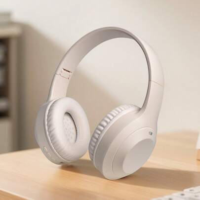 可折叠无线耳机，带麦克风，HIFI立体声沉浸式音质，可充电电池，兼容手机、电脑，适合游戏、音乐、运动，礼品之选。