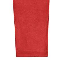 女士渐变爱心印花短袖上衣和打底裤休闲日常套装，春夏款 - 紅色 - 查看 6