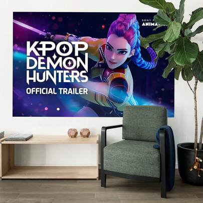 K-Pop Witch Hunter Theme Children's Girls Party Scene Birthday Party Backdrop Banner. K-Pop Theme Wall Decor. Suitable For Photo Shooting Background. Ideal For Electronic Music Festival Celebrations, Room Decoration And Display Props.
